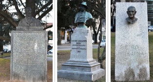 Monumenti a Giuseppe Mazzini, Antonio Ghslanzoni e Pietro Vassena - Lecco 