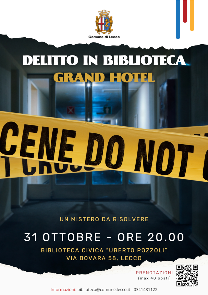 Delitto in biblioteca Grand Hotel 31 ottobre