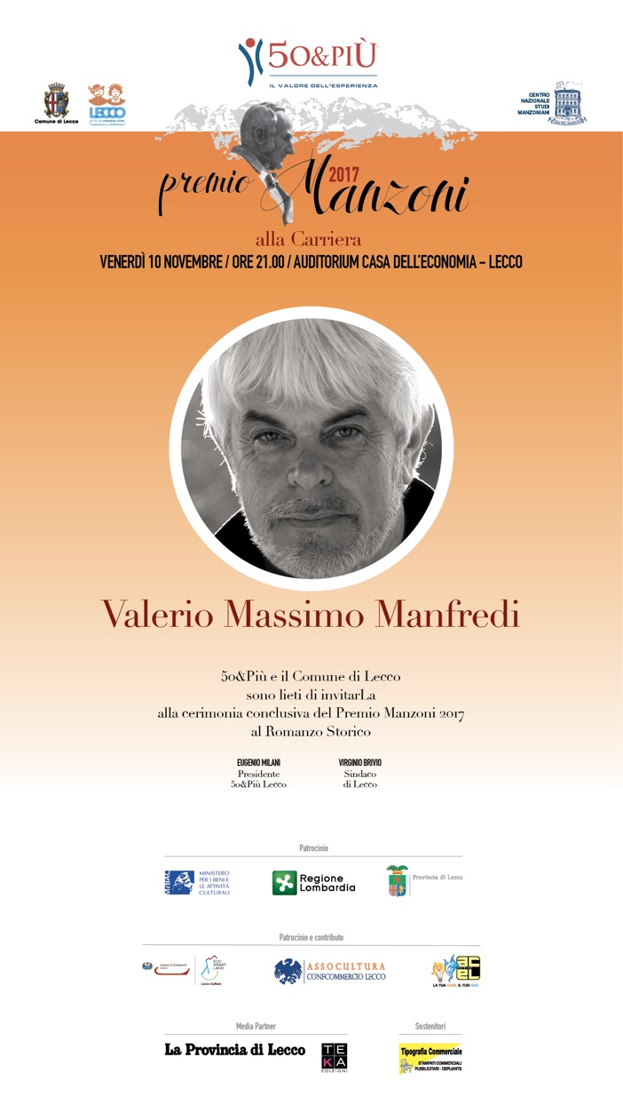 Premio Manzoni 2017 alla Carriera a Valerio Massimo Manfredi