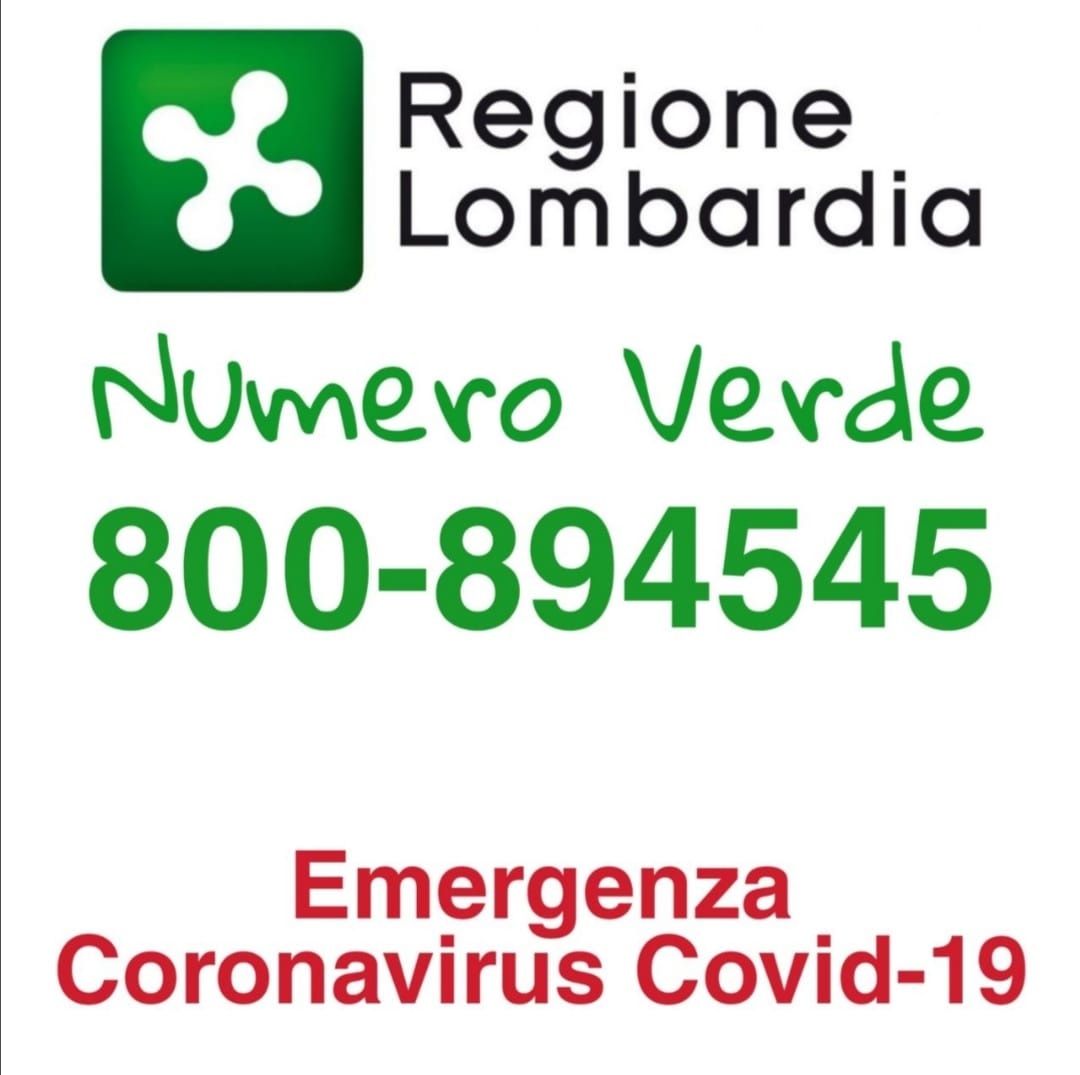 Numero verde Regione Lombardia prevenzione Coronavirus 800 89 45 45